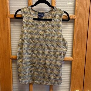 EUC Venezia Shimmering Multicolor Chevron Tank Top